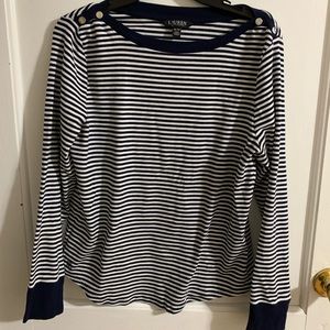 Women’s striped quarter length sleeve top